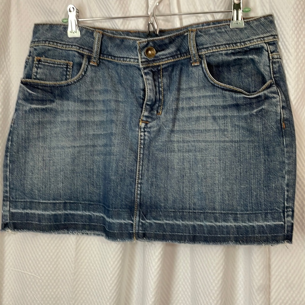 Denim mini skirt